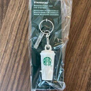 Starbucks Cup Lid Stopper Keychain New